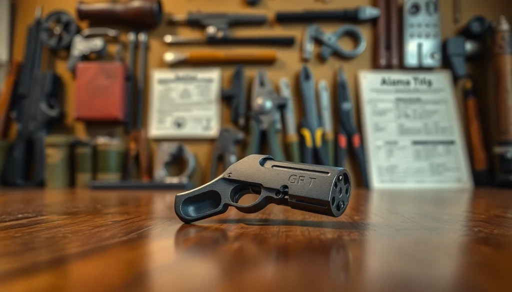 Feature the alamo 15 trigger 3 position highlighting its design and features on a wooden table.