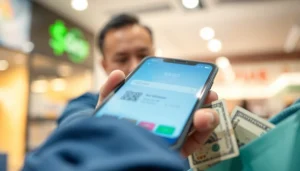 카드깡을 활용하여 현금을 융통하는 모습을 나타내며, 금융 거래의 위험성을 강조합니다.