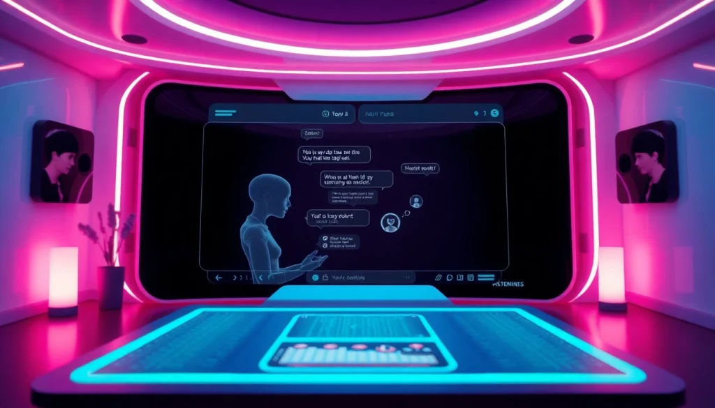 NSFW chat AI interface showcasing a vibrant virtual environment for engaging conversations.