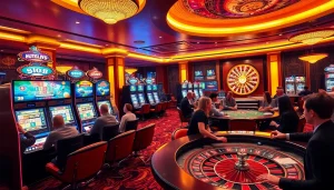 Experience the excitement of idnslot games on a vibrant casino floor.