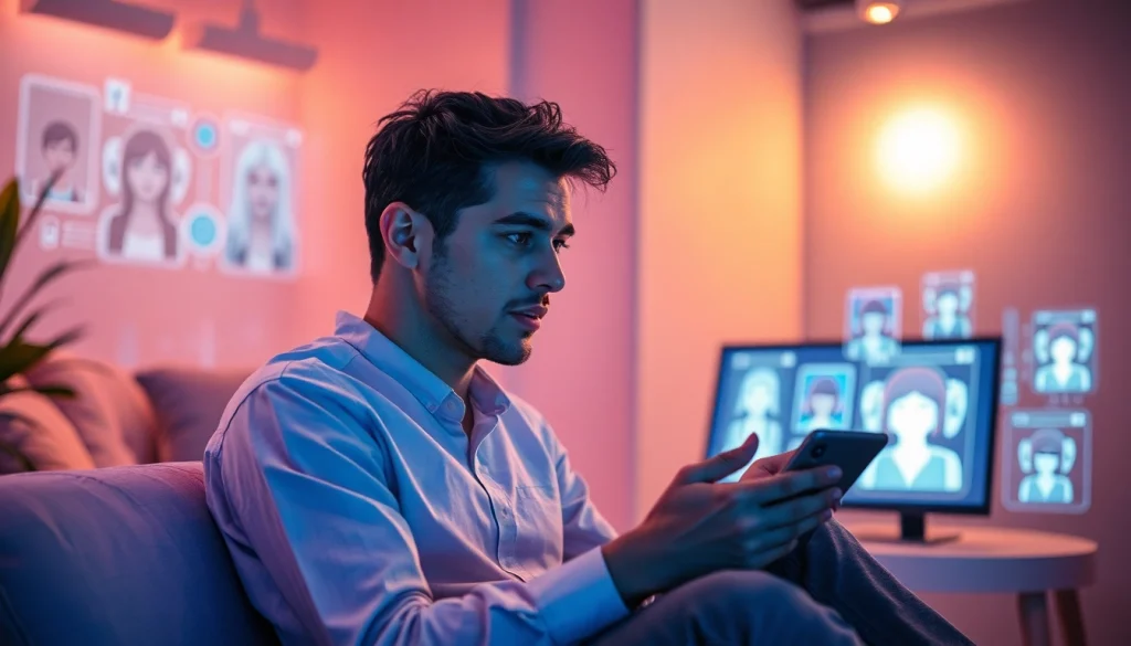 Engaging with innovative NSFW AI chatbot technology in a modern setting.