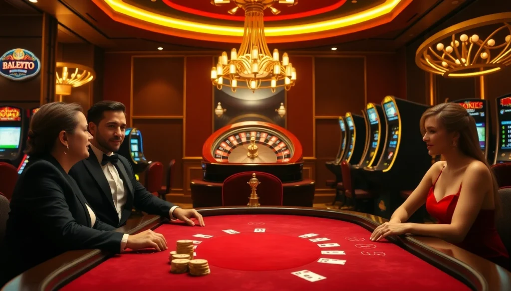SODO Casino players engaged in an exciting poker game at a luxurious table.