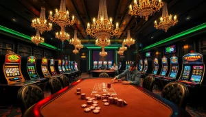 Experience the thrill of gambling at five88 with vibrant slot machines and engaging poker tables.