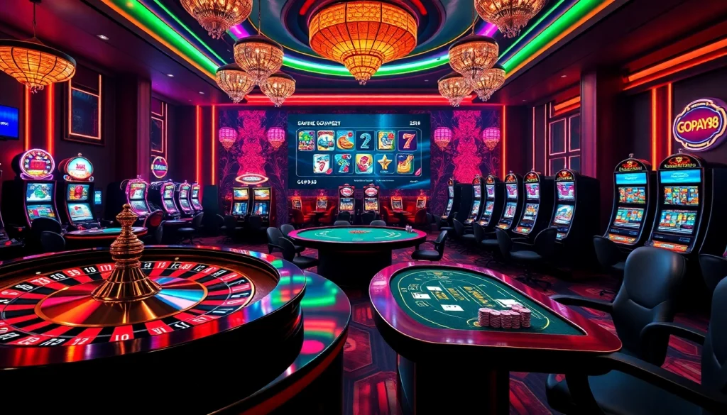 Experience the excitement of Gopay88 with players engaging at the casino tables.