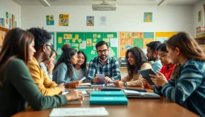 Engaging classroom scene illustrating the transformative power of education through collaboration.