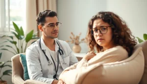 Anxiety symptoms expressed by a client receiving care in a calming therapy session.