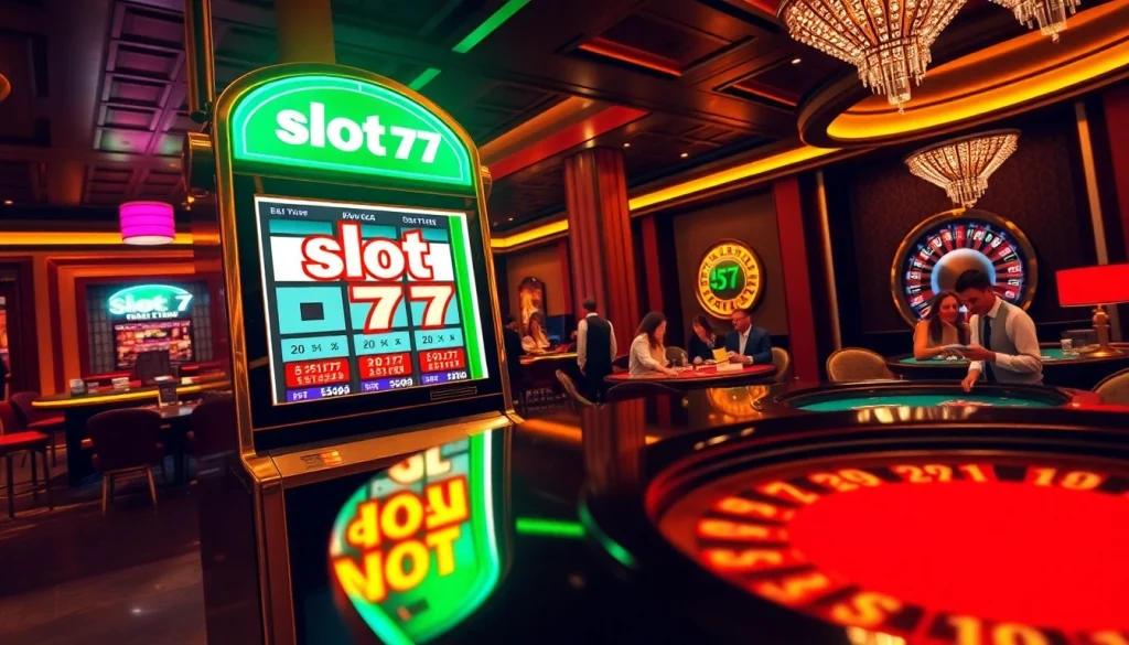 Experience the thrill of winning at slot777 with players enjoying vibrant casino games.