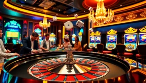 Scène engageante au meilleur casino en ligne 2026 avec des joueurs profitant de la roulette et des machines à sous.