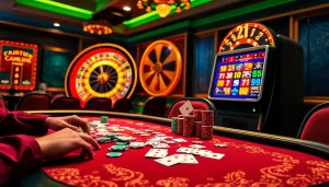 Découvrez l'excitation au meilleur casino en ligne 2026 avec des tables de poker luxueuses, des machines à sous vibrantes et des joueurs élégants.