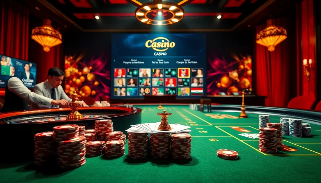 Découvrez le luxe au meilleur casino en ligne 2026 avec des joueurs engagés dans une partie de poker à enjeux élevés à une table élégante.