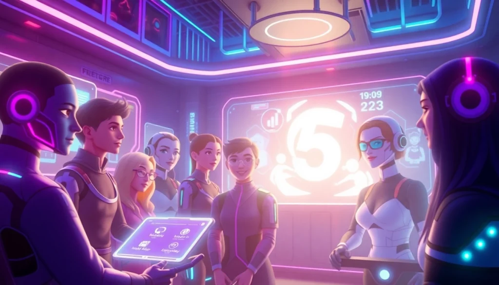 Explore captivating avatars in a vibrant digital chat space for the best nsfw ai chatbots, showcasing diverse personalities.